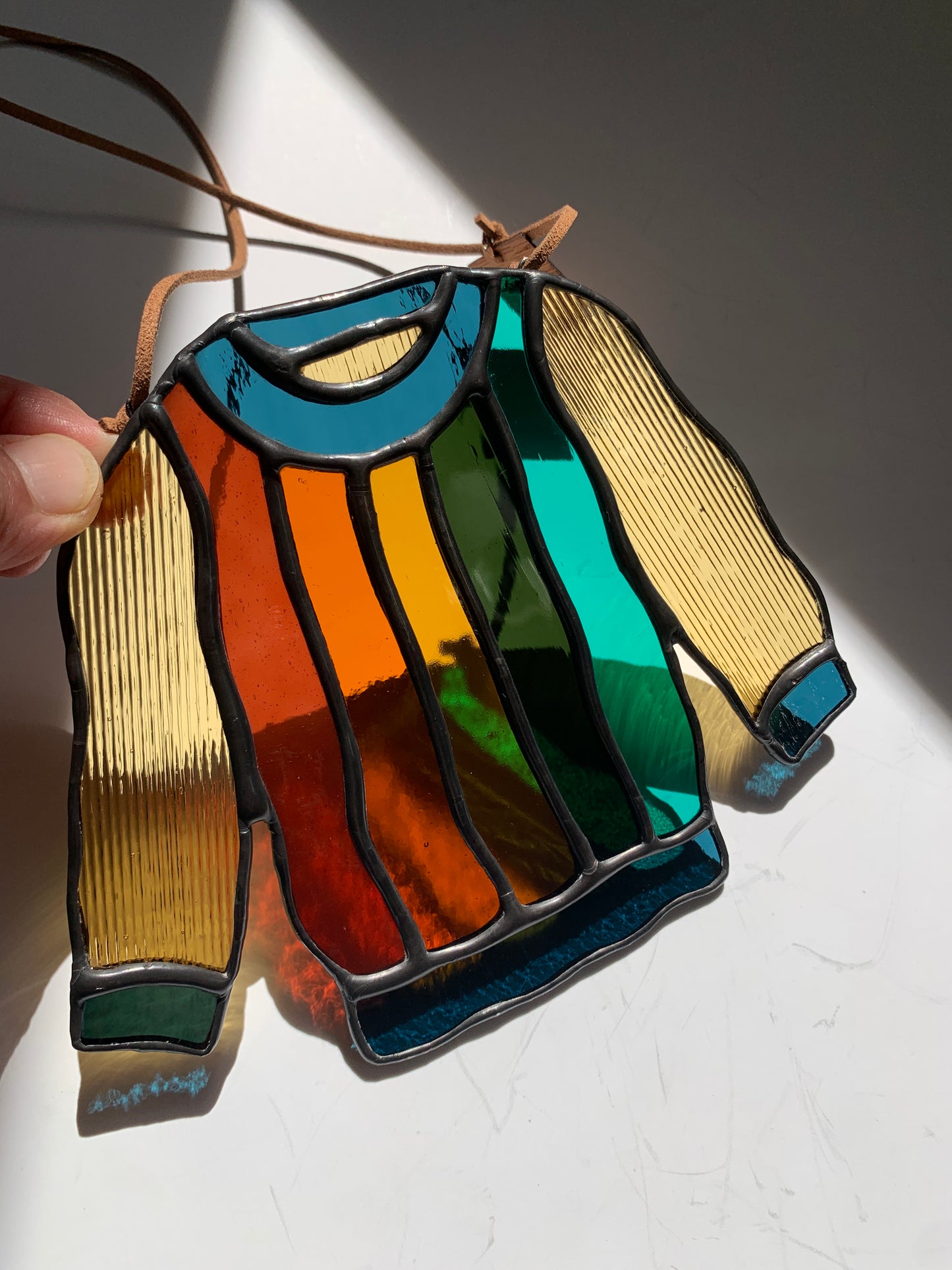 Sweater • Light Yellow Cord, Rainbow