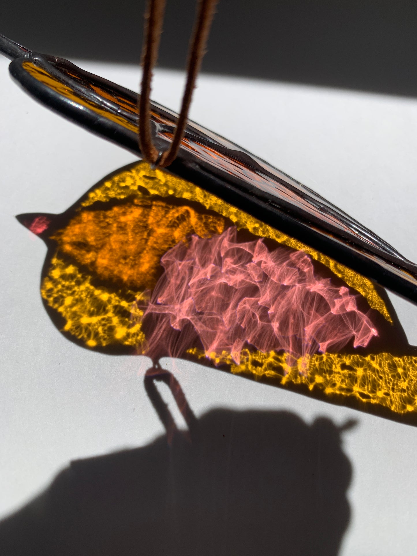 Colorful Bird Friend • Amber + Hot Pink