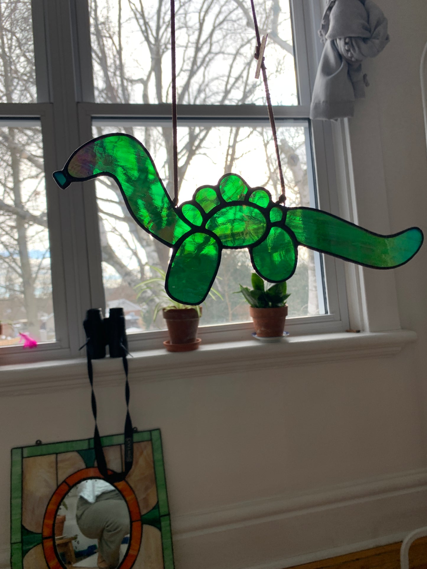 Balloon Dino • Iridescent Wispy Green
