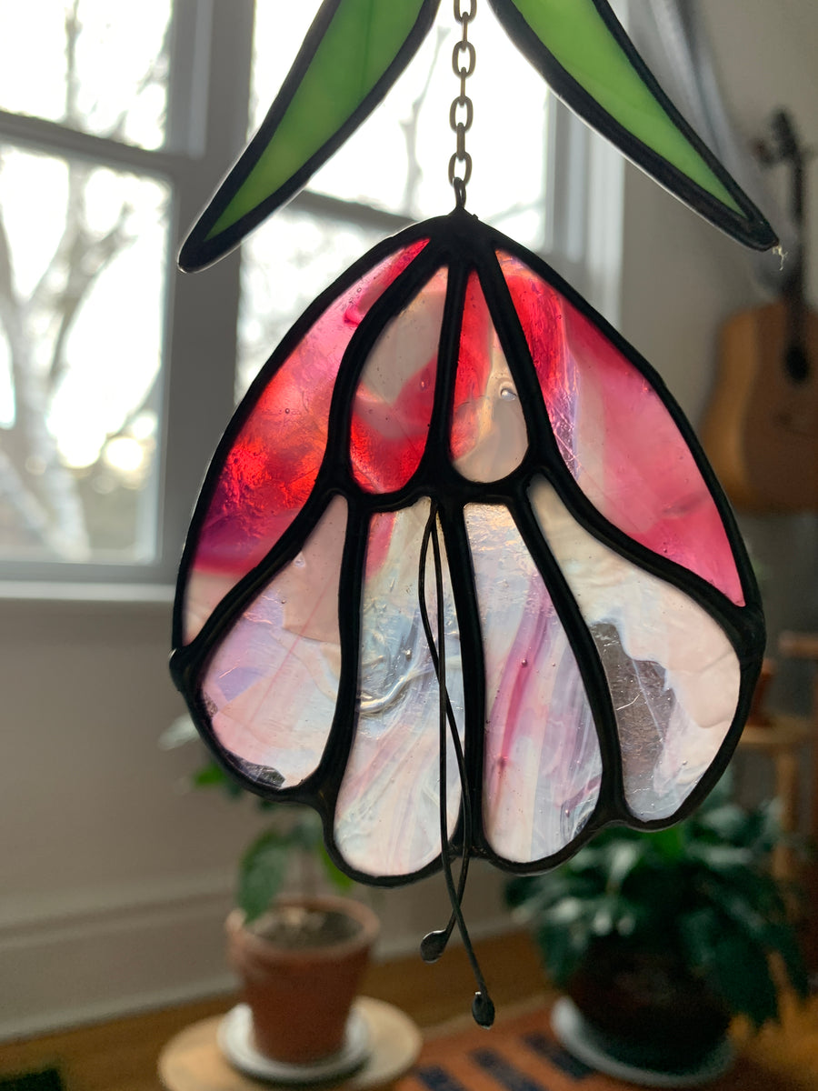 Flower • Raspberry Cream Forest City Stained Glass
