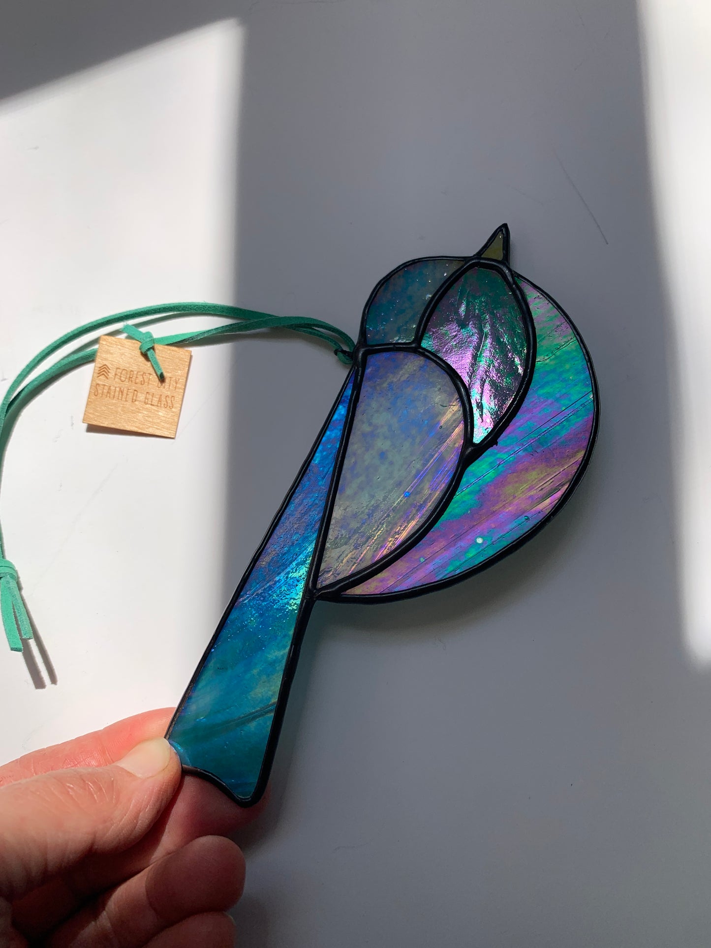 Colorful Bird Friend • Iridescent Blues