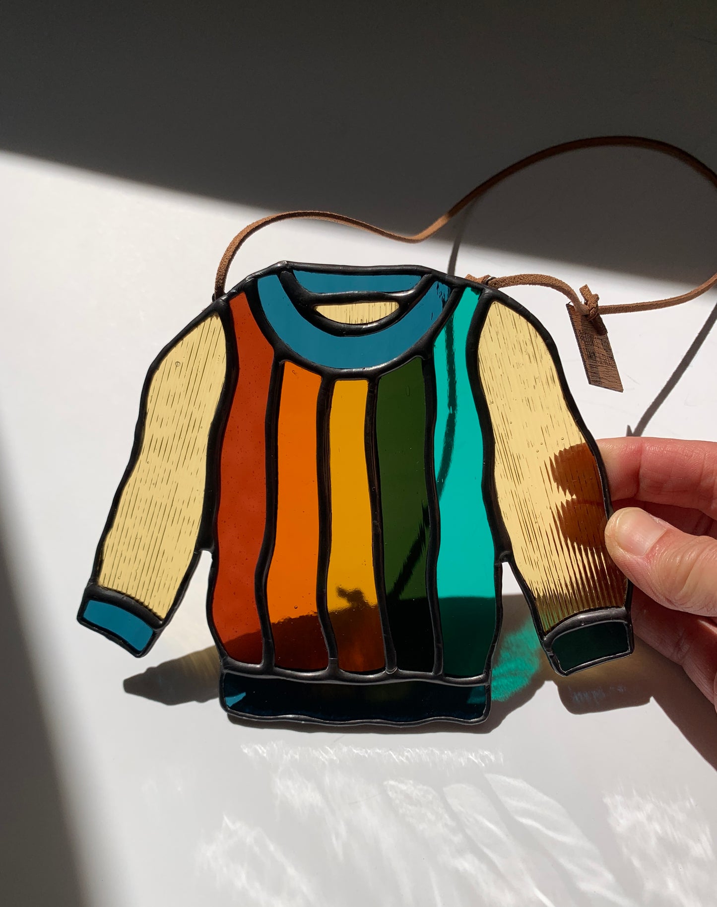 Sweater • Light Yellow Cord, Rainbow