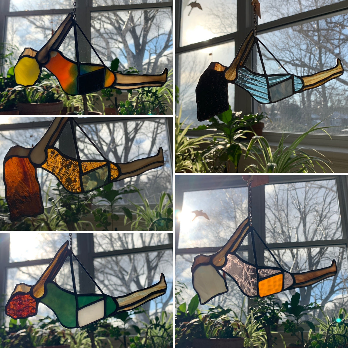 MADE TO ORDER • Swing (without background circle) Forest City Stained