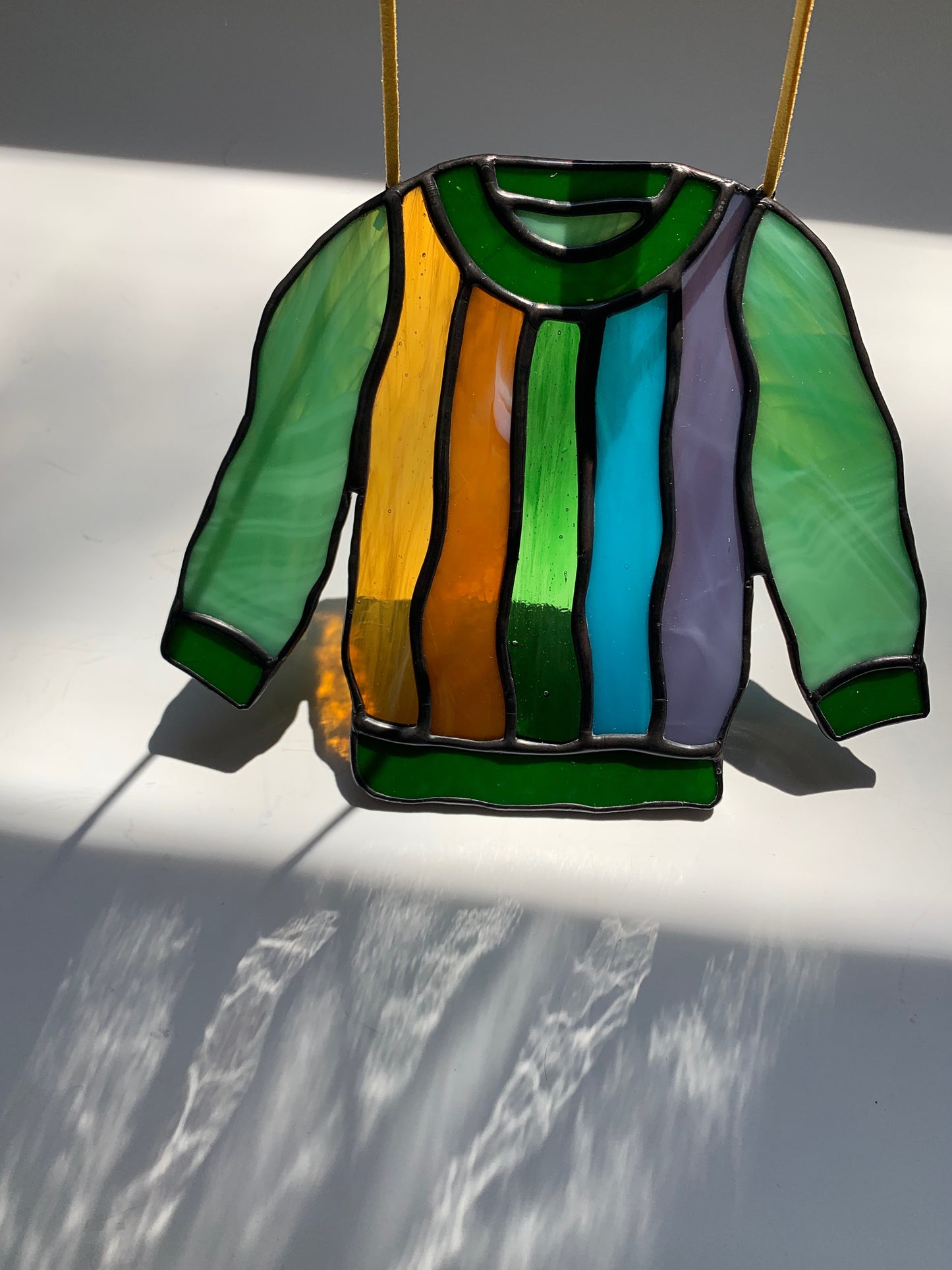 Sweater • Green, Rainbow
