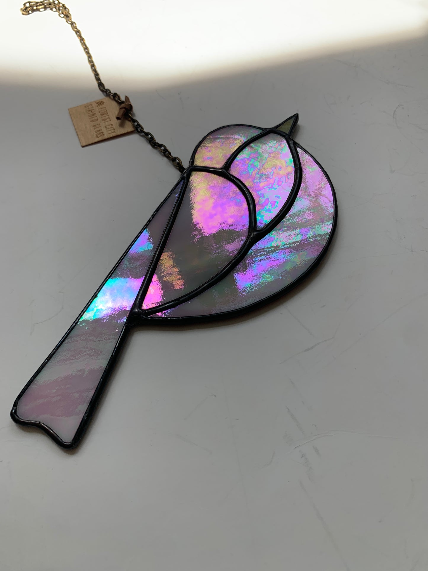 Colorful Bird Friend • Iridescent Pink