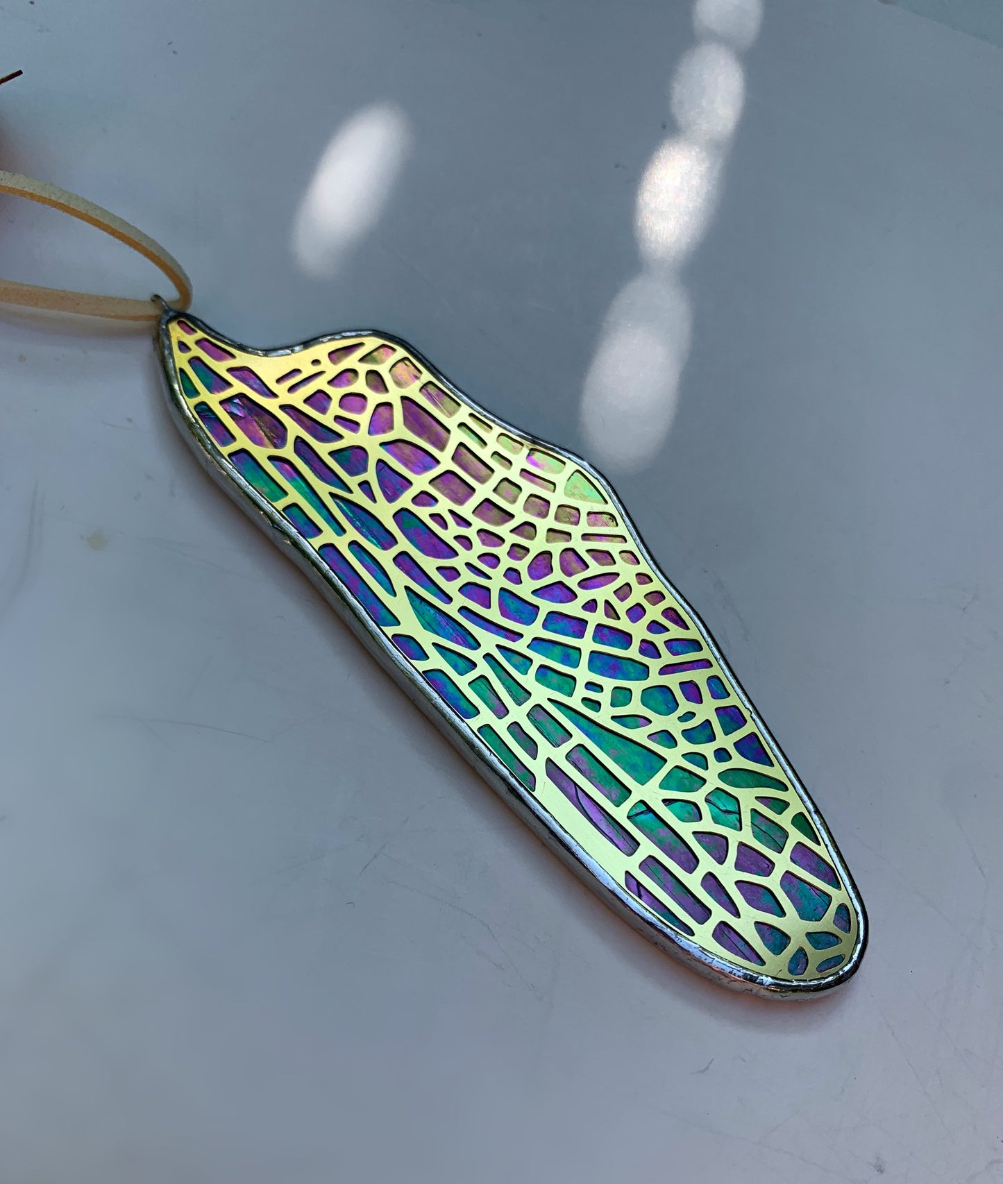 Dragonfly Hindwing • Iridescent Wispy Teal