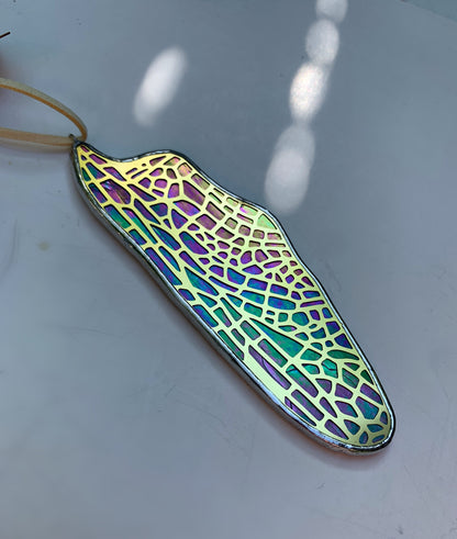Dragonfly Hindwing • Iridescent Wispy Teal