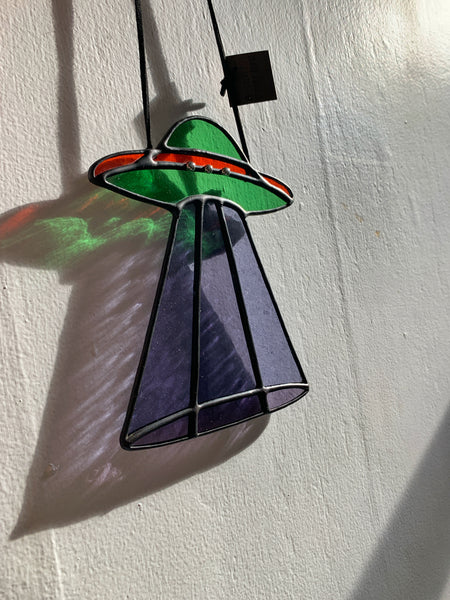 UFO • Lime Green, Orange + Lavender