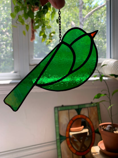 Colorful Bird Friend • Iridescent Green