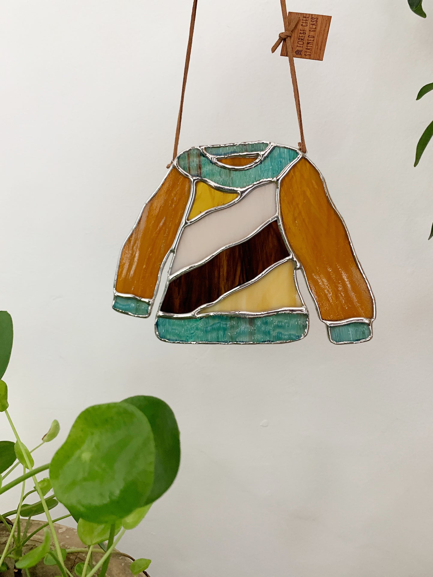 Sweater • Amber Orange, Teal, Neutrals