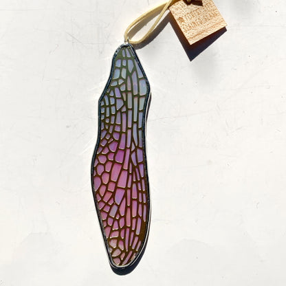 Dragonfly Forewing • Iridescent Wispy Pink