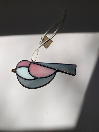 Colorful Bird Friend • Iridescent Grey, Pink, Pearl