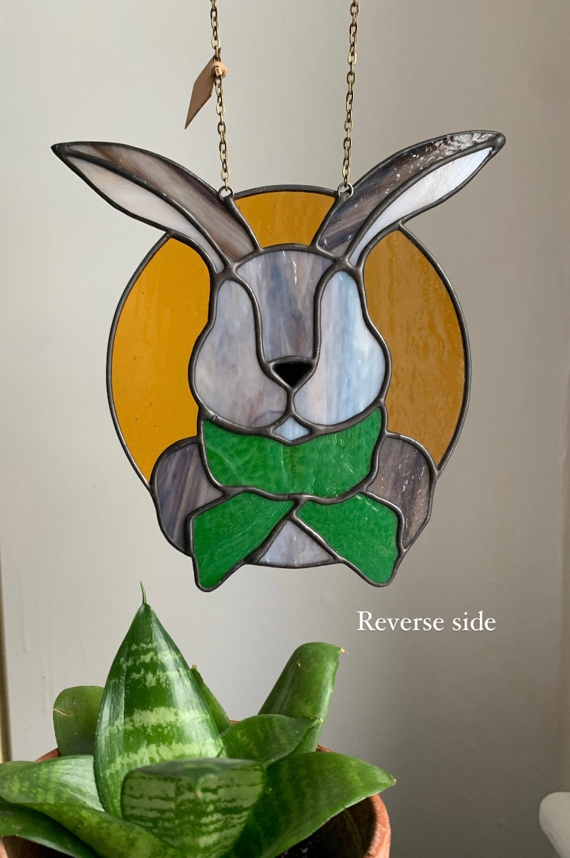 Woodland Hare in Forest Green Scarf