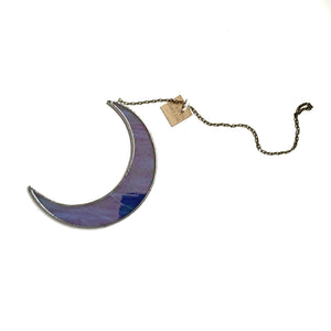 Crescent Moon • Iridescent Wispy Purple