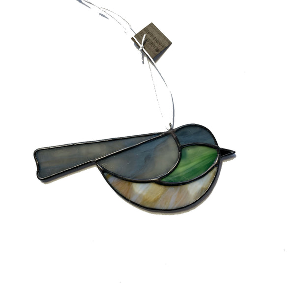 Colorful Bird Friend • Grey, Green, Beige