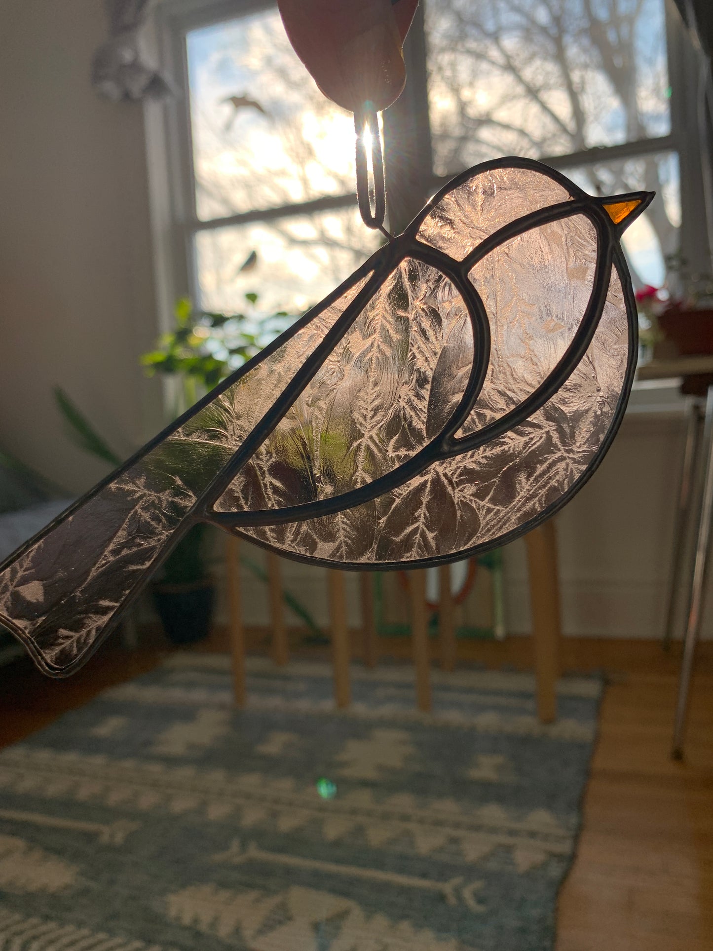 Colorful Bird Friend • Etched Lilac