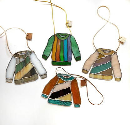 Sweater • Amber Orange, Teal, Neutrals