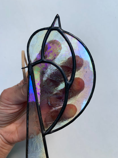 Colorful Bird Friend • Iridescent Etched Clear