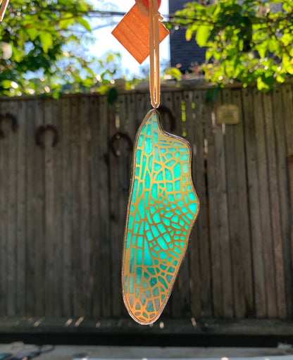 Dragonfly Hindwing • Iridescent Wispy Teal