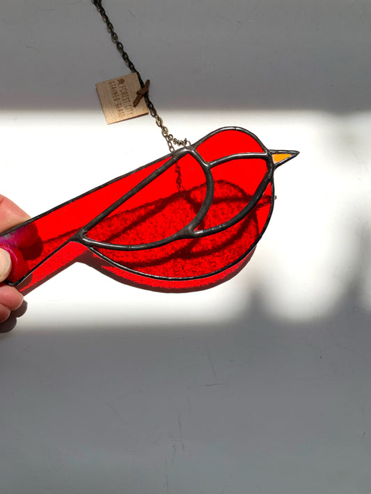Colorful Bird Friend • Iridescent Red