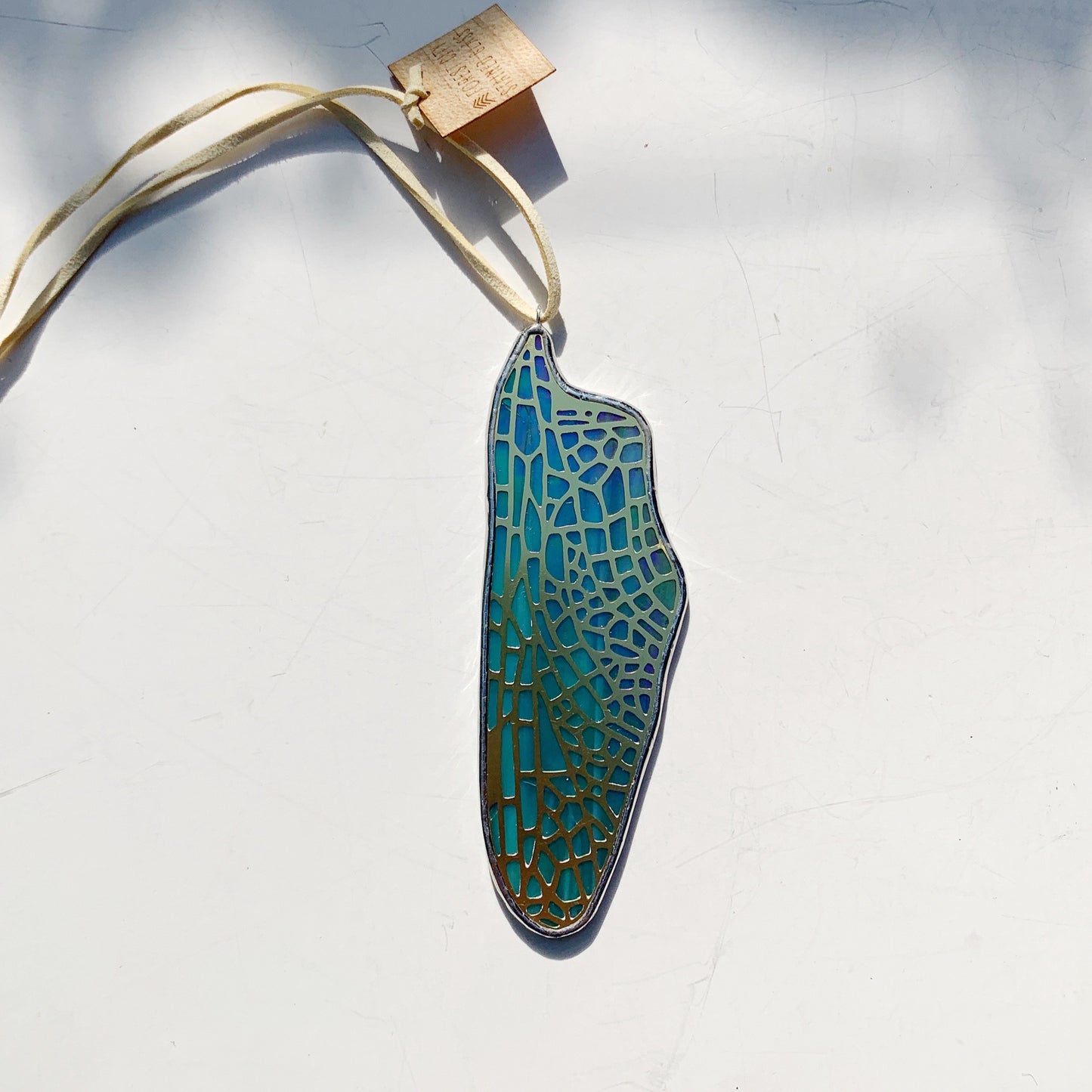 Dragonfly Hindwing • Iridescent Wispy Teal