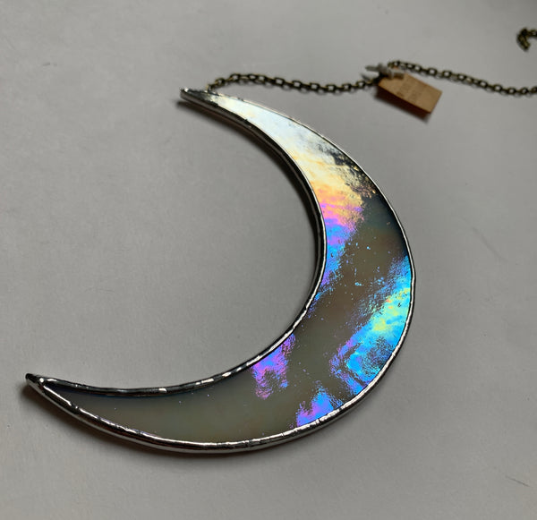 Crescent Moon • Iridescent Pearly White