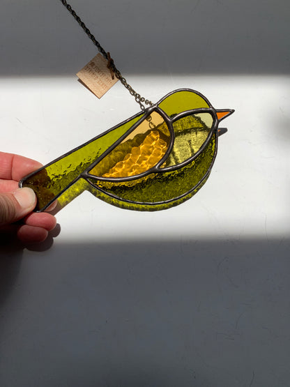 Colorful Bird Friend • Chartreuse + Mustard