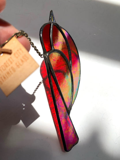 Colorful Bird Friend • Iridescent Red