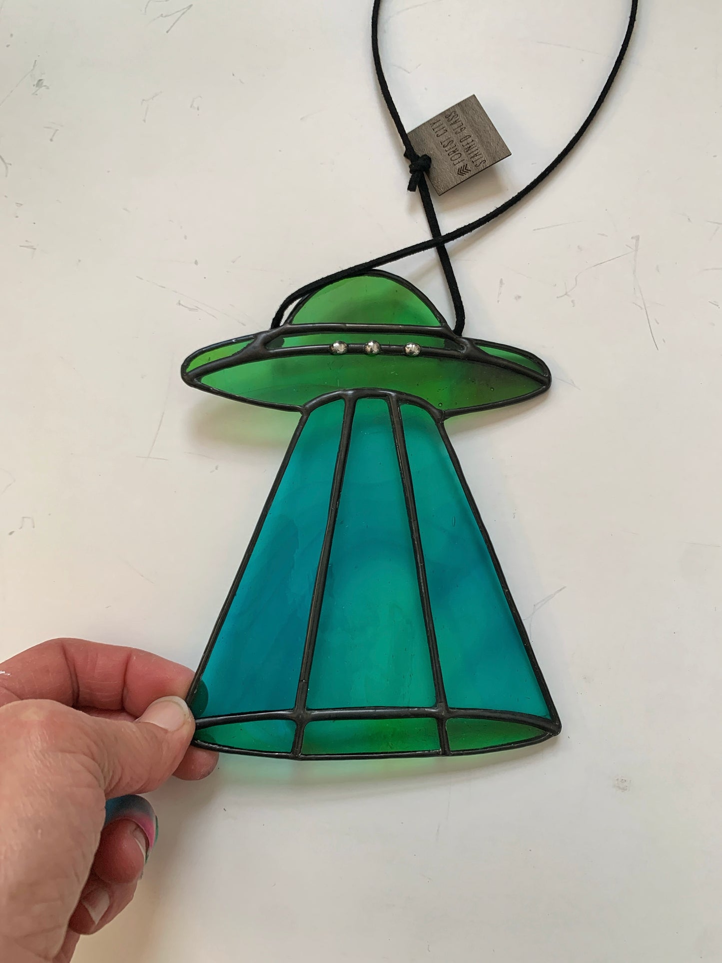 UFO • Turquoise and Green