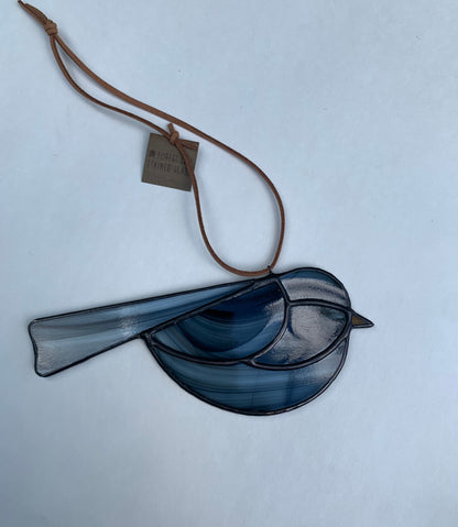 Colorful Bird Friend • Wispy Navy Blue