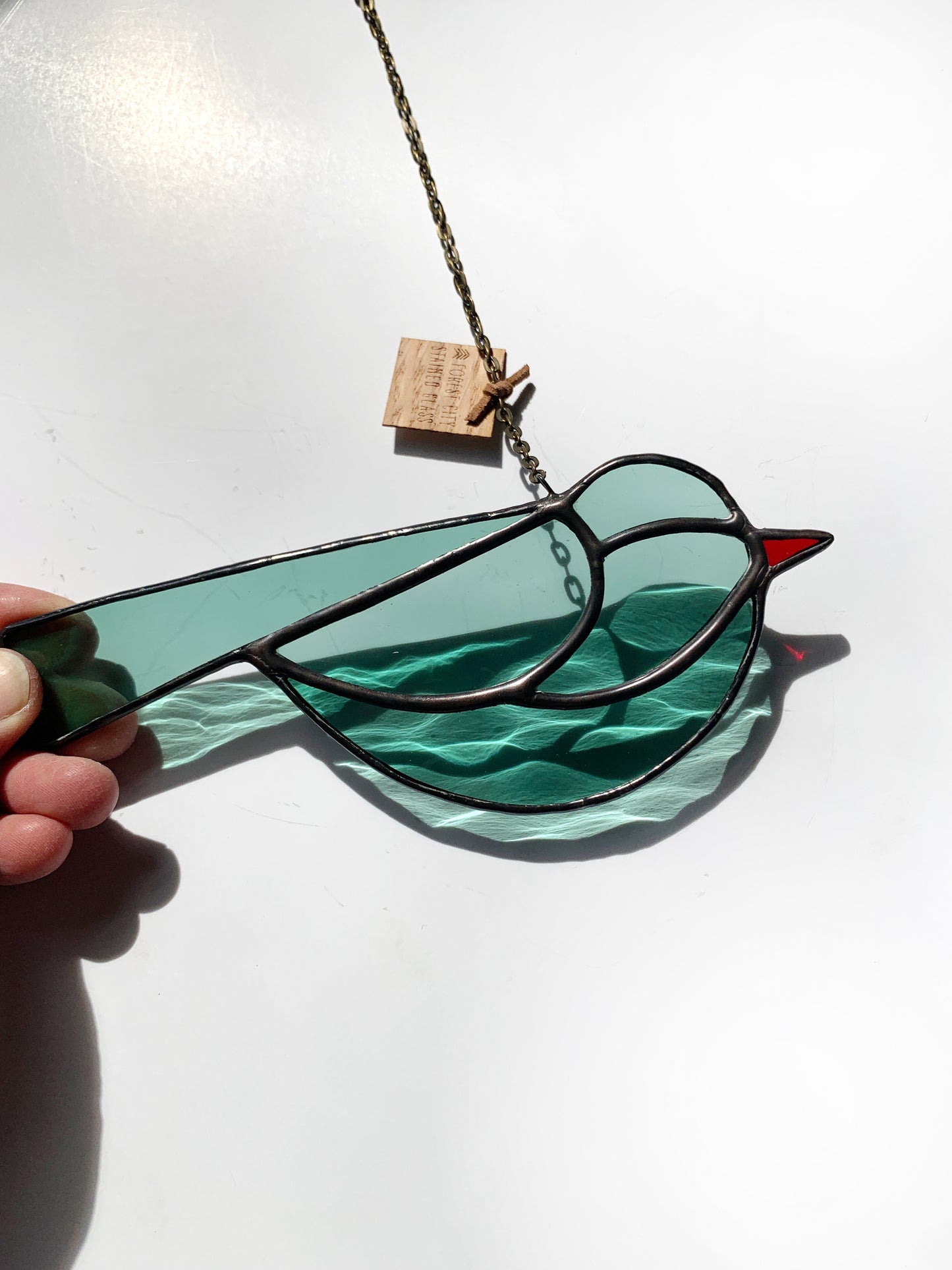 Colorful Bird Friend • Soft Teal