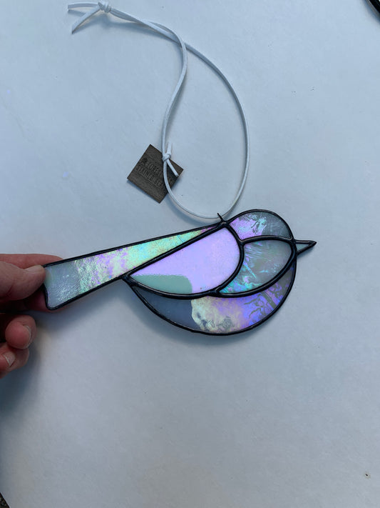 Colorful Bird Friend • Iridescent Whites