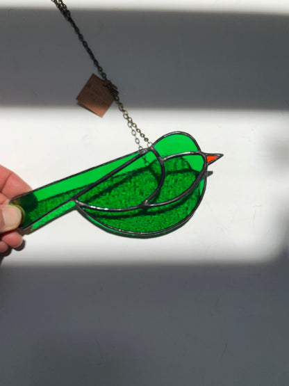 Colorful Bird Friend • Iridescent Green