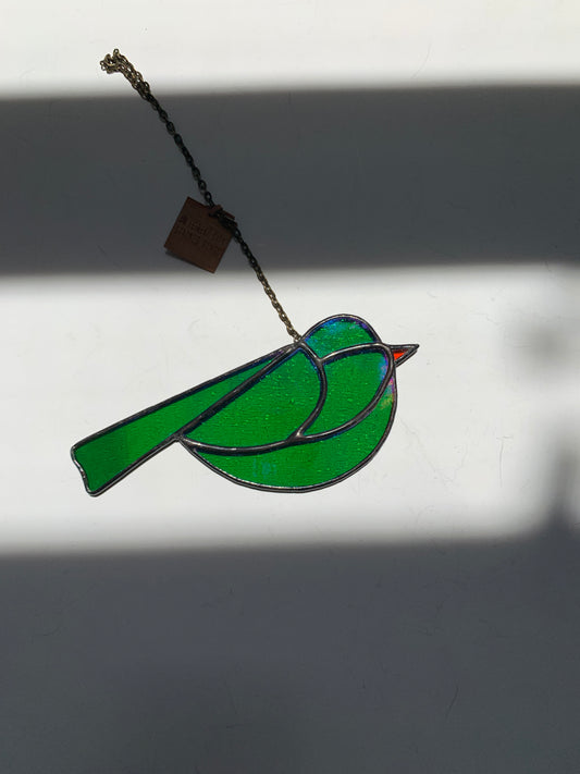 Colorful Bird Friend • Iridescent Green