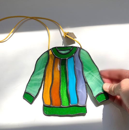 Sweater • Green, Rainbow