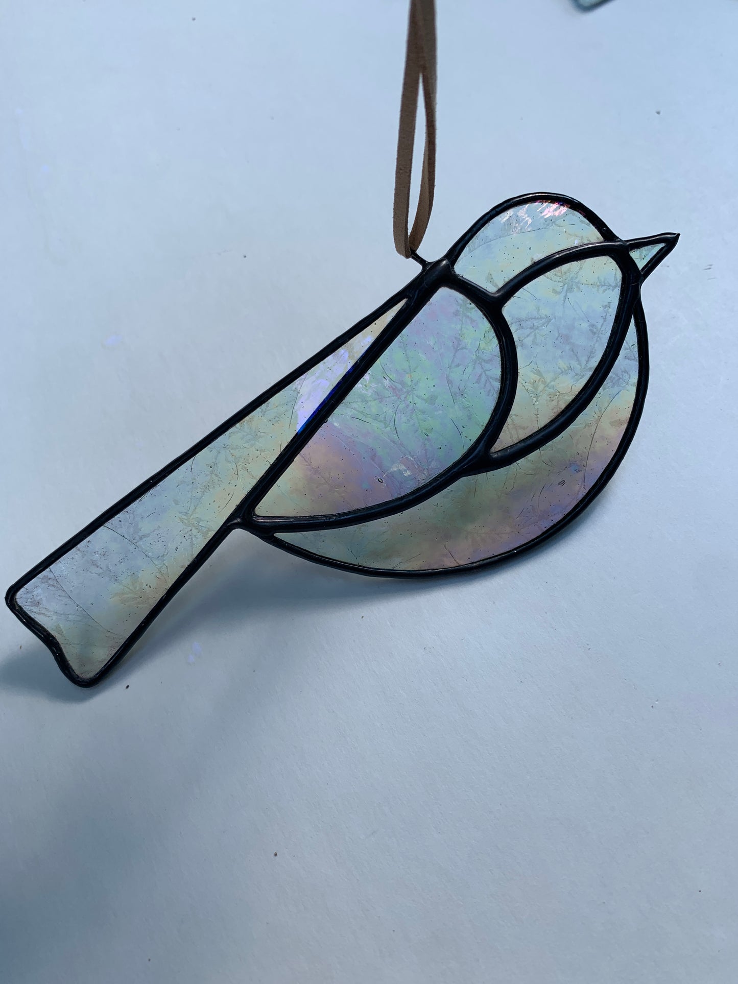 Colorful Bird Friend • Iridescent Etched Clear