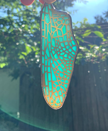 Dragonfly Hindwing • Iridescent Wispy Teal