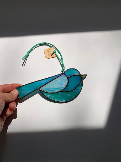 Colorful Bird Friend • Iridescent Blues