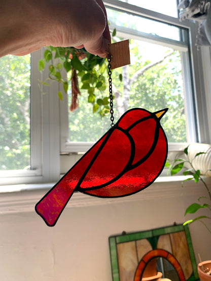 Colorful Bird Friend • Iridescent Red