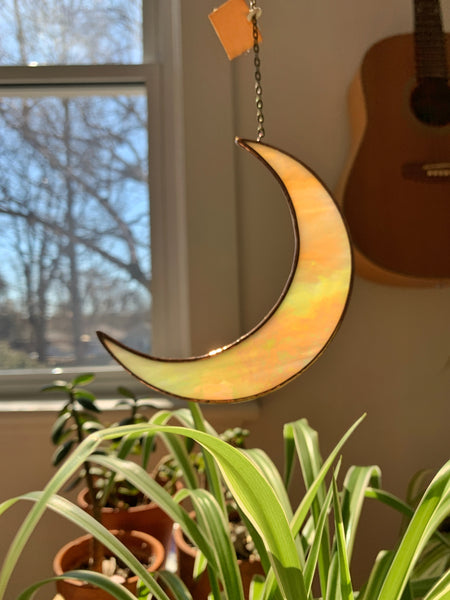 Crescent Moon • Iridescent Amber