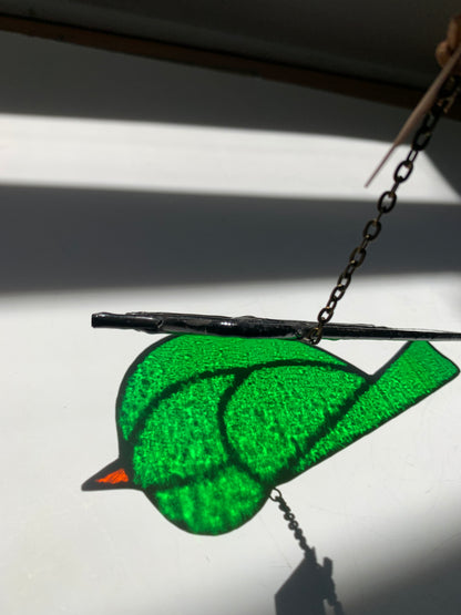 Colorful Bird Friend • Iridescent Green