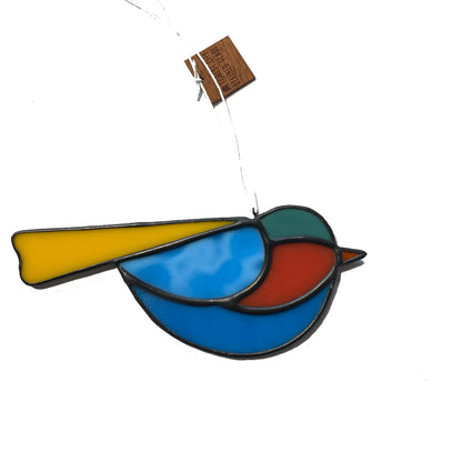 Colorful Bird Friend • Blue, Yellow, Burnt Orange, Teal