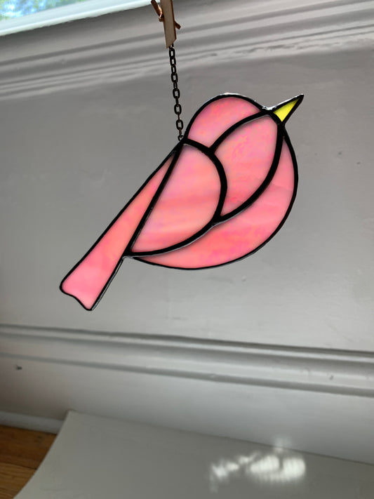Colorful Bird Friend • Iridescent Pink