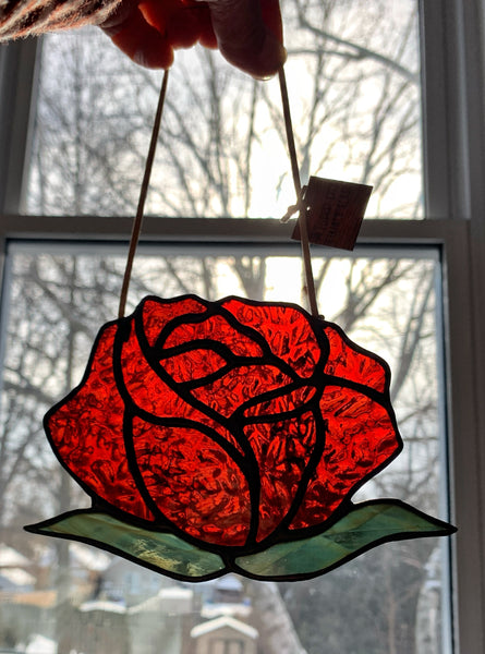 Rose in Textured Crimson